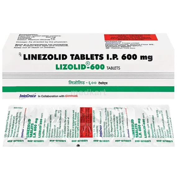 lizolid 600mg tablet 10's
